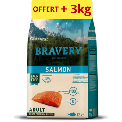 BRAVERY ADULT SAUMON 12 + 3KG